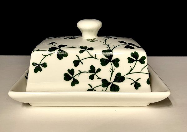 Shamrock Butter Dish from Shannonbridge Pottery