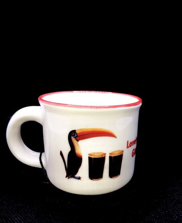 Ceramic Guinness White Espresso Mug - Toucan Label Design
